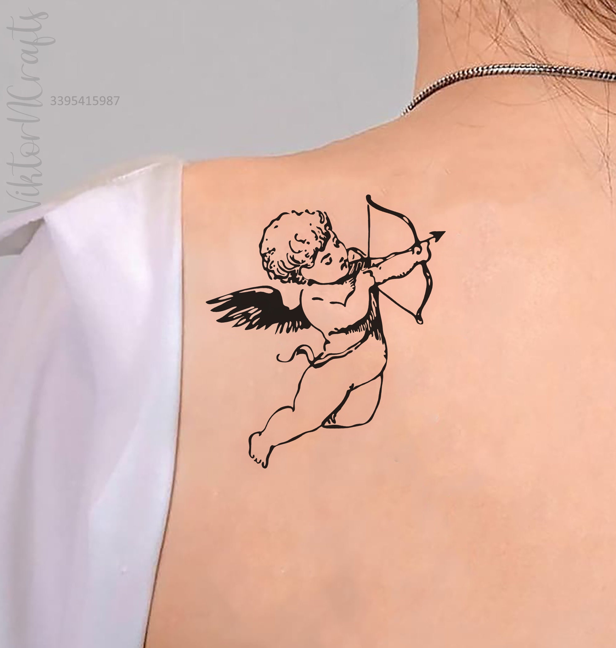 Cupid 💘 Couple tattoo 🤍多謝 @mowongtt • : #tattoo #hktattoo #hktattooartist  #tattooartist #flashtattoo #tattooflash #blackgreytattoo… | Instagram