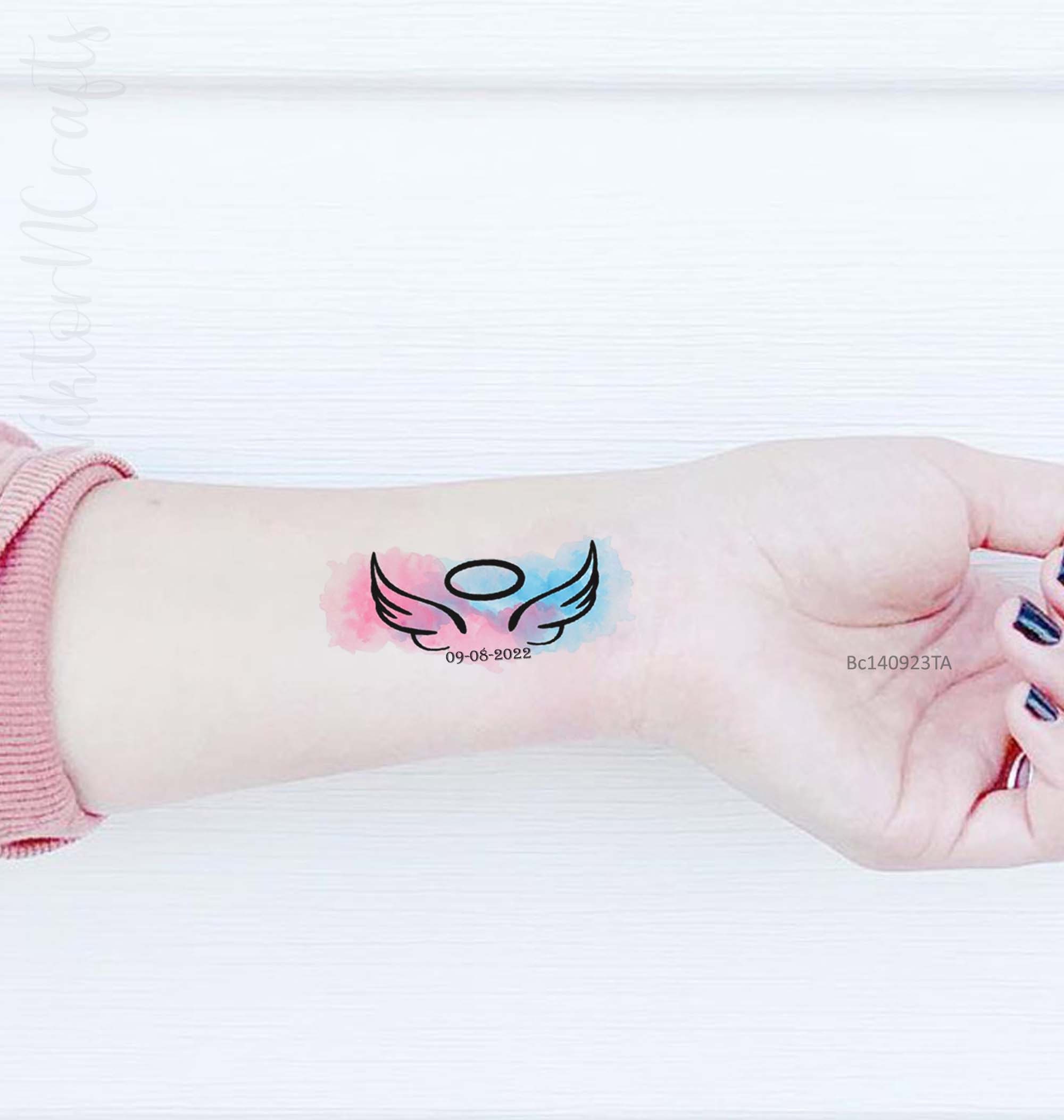 Colorful Angel Wings Temporary Tattoo-meaningful Tattoo Gift-miscarriage  Tattoo-waterproof Fake Tattoo-angel Tattoo-sympathy Gift for Mom - Etsy