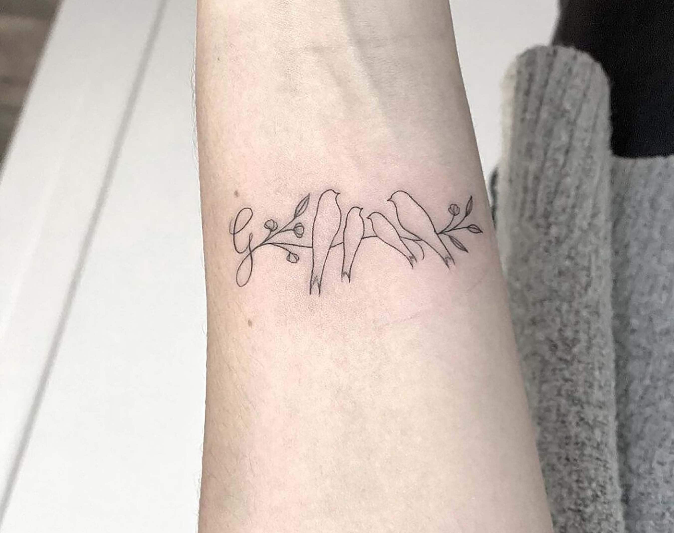 Bird Family Tattoo Family Temporary Tattoo Realistic - Etsy New Zealand