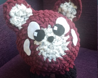 Hecho a la orden Chonky Panda Rojo Amigurumi