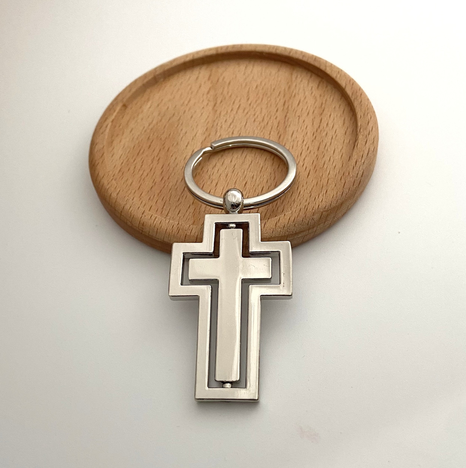 Rotating Cross KeychainChristian Creative Pendant Etsy