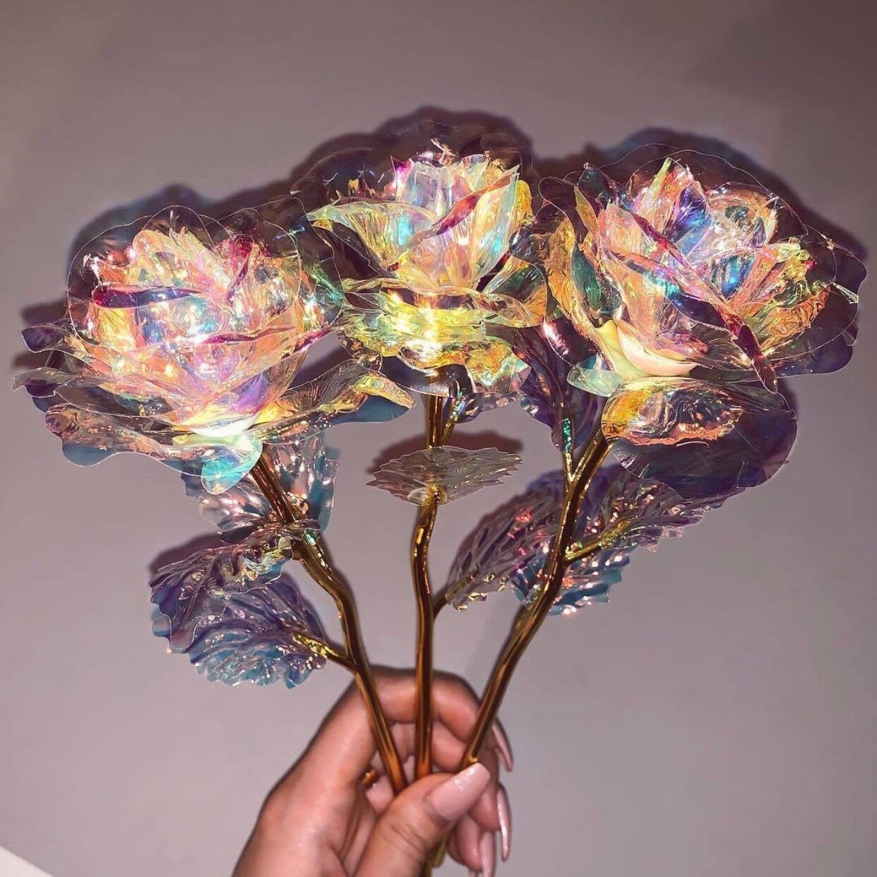 Artificial Colorful Galaxy Rose