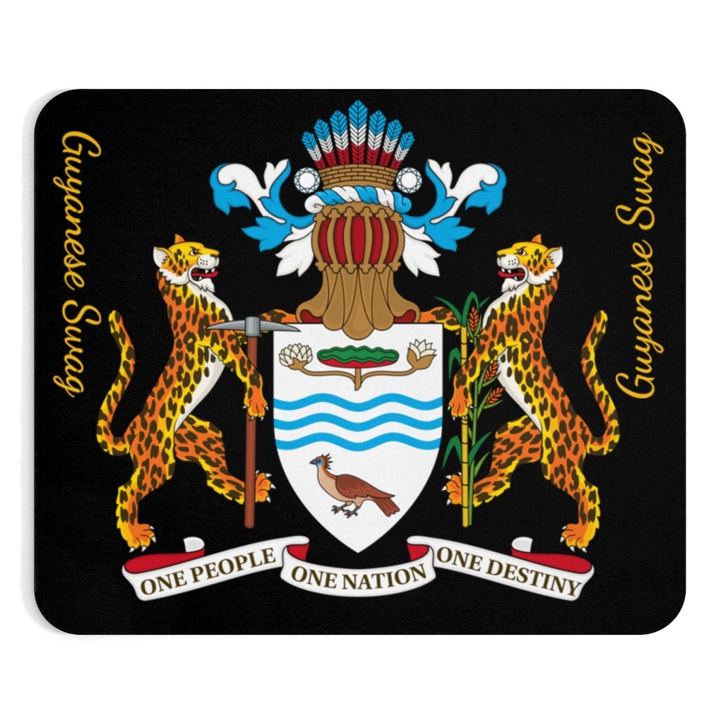 Guyanese Swag Guyana Coat of Arms Mousepad EU Etsy