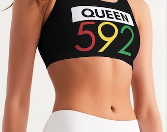 592 Guyanese Swag Women's Seamless Sports Bra - High-Tech Support for Active Lifestyle