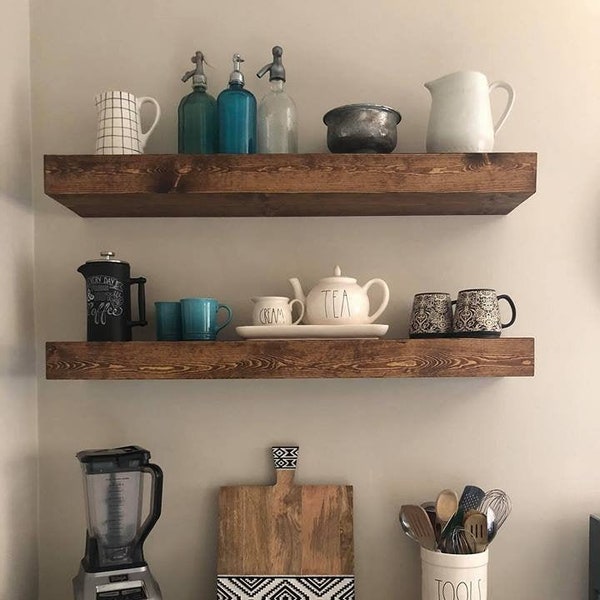 Solid Wood Floating Shelves (Free Shipping)