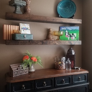 Solid Wood Floating Shelves (Free Shipping)