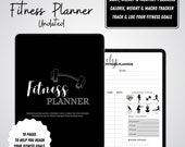 Digital Fitness Planner, Fitness Journal, Weight Loss Tracker, Wellness, Health Goal, Meal Planner, Undated Digital Planner, Calorie Tracker