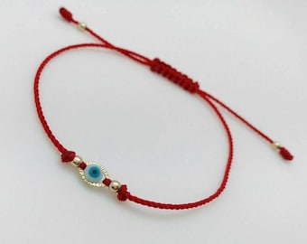 Pulsera Roja Con Ojo Turco Ojo Turco Pulsera De Protección De Hilo Rojo