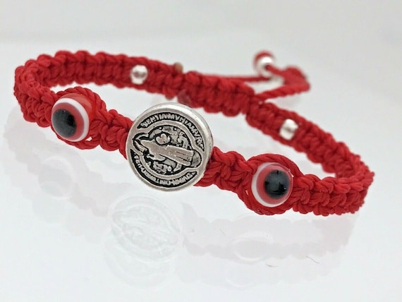 Pulsera Roja De San Benito Para Bebe Evil Eye Saint Benedict Baby