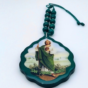 Nube de San Judas met de oración del chófer (groen)