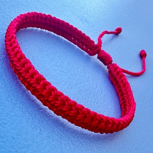 Pulsera Roja Para Proteccion tejida doble