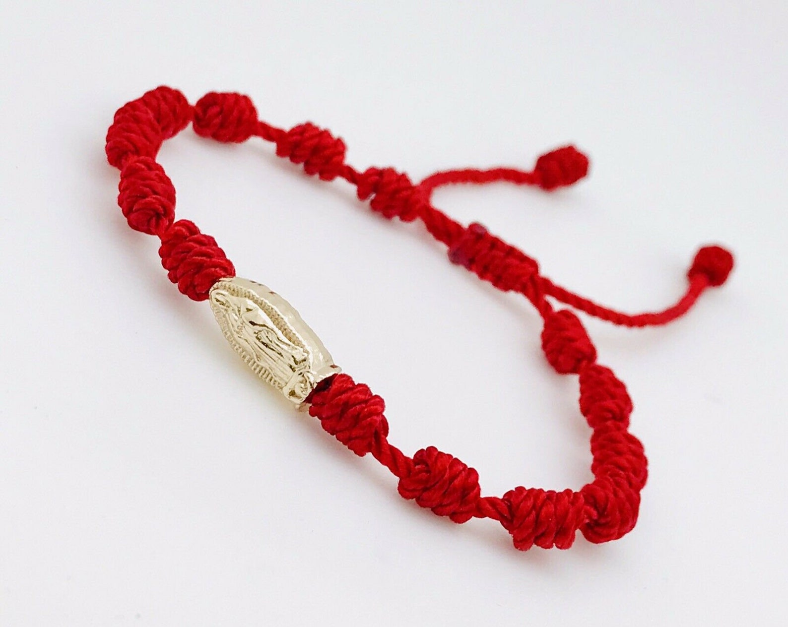 Pulsera Roja 7 Nudos Se Cae Pulsera Roja Con Virgen De Guadalupe 7 Nudos A Los Lados | Etsy