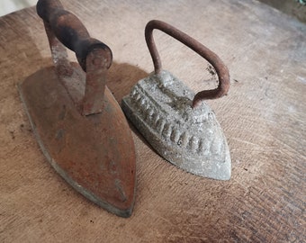 Antique vintage fer primitif flatiron sadiron 1900 ir