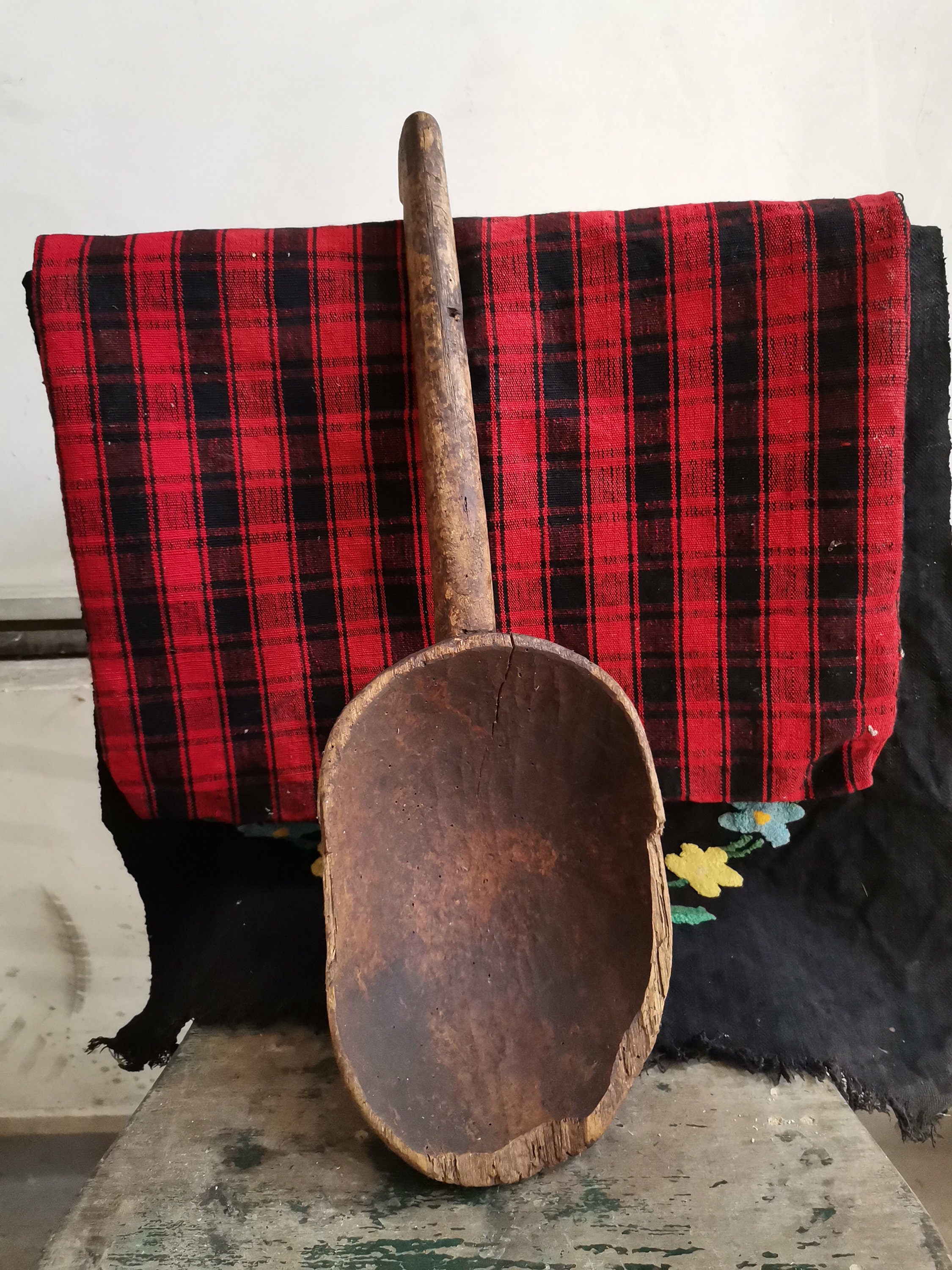 Primitive Old Wooden Carved Ladle Authentic Original 18th Etsy UK
