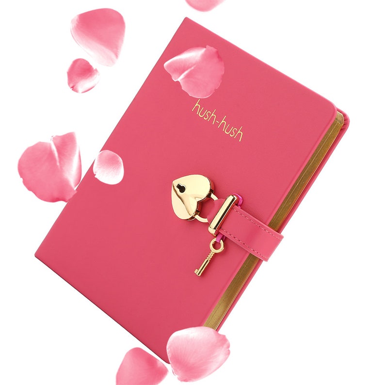 Heart Shaped Lock Journal, Lock Diary for Girls With Key, 5.3x7.3,320p