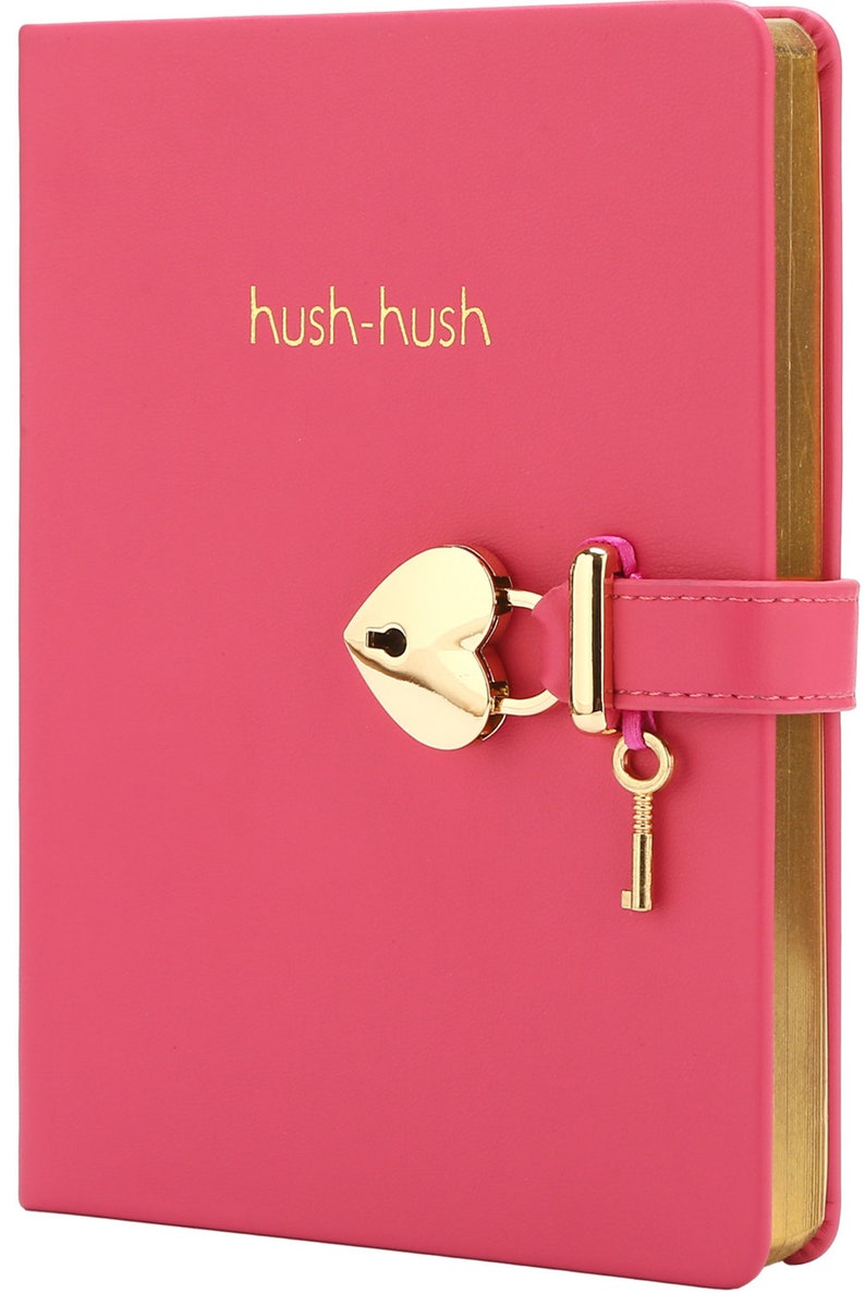 Heart Shaped Lock Journal, Lock Diary for Girls With Key, 5.3x7.3,320p