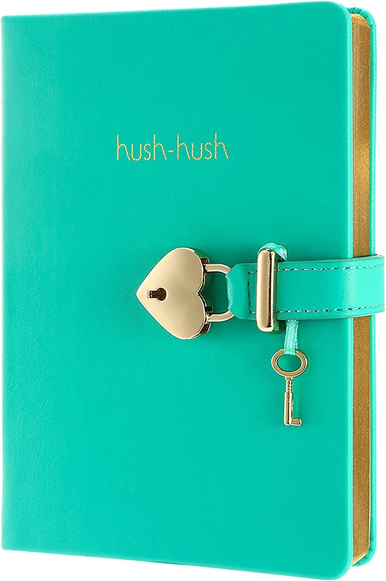 Heart Shaped Lock Journal Lock Diary for Girls With Key Etsy