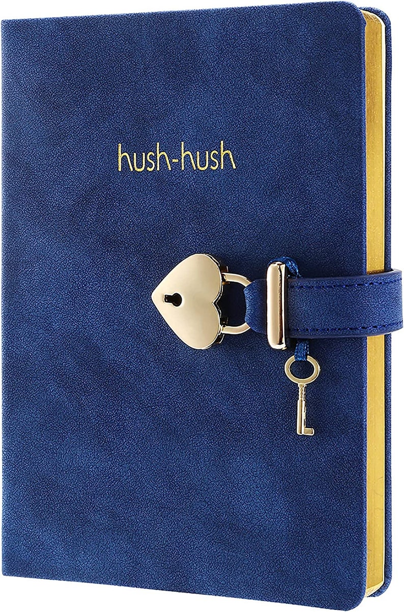 Heart Shaped Lock Journal, Lock Diary for Girls With Key, 5.3x7.3,320p