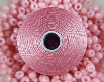 K.O. Beading Thread, Rich Red Japanese Beading Thread 43328 55 Yd, KO  Beading Thread, Size B Beading Thread, Pre-waxed Nylon Beading Thread, 