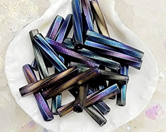 Twisted Bugle Beads ~ 8 Color Options ~ Miyuki ~ 12mm Thin Glass Beads ~ 5grams ~