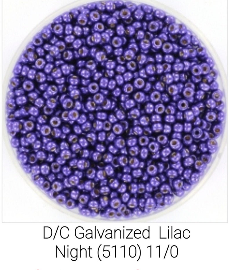 Dura Coat GALVANIZED LILAC NIGHTS ~ Miyuki 110 Glass Round Seed Beads ~ 15 Grams ~