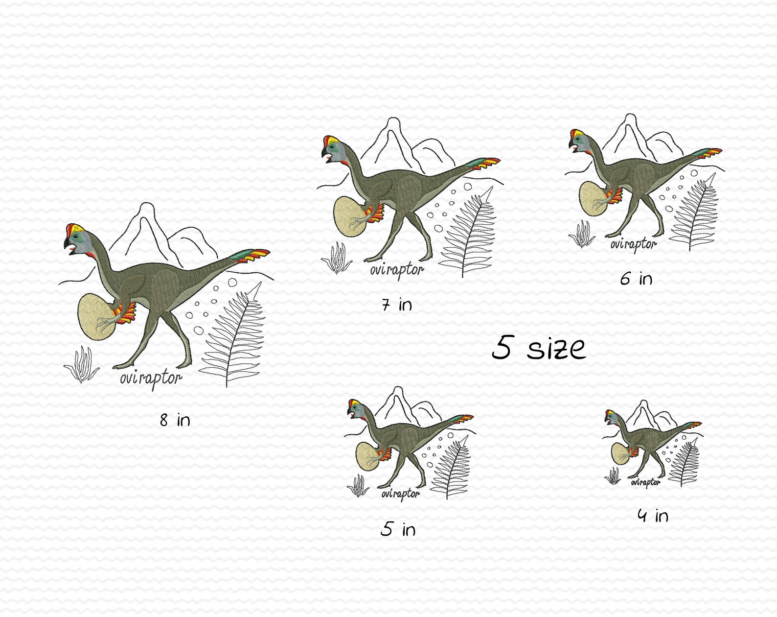 Oviraptor dinosaur machine embroidery pes file dino reptile  etsy Oviraptor dinosaur machine embroidery pes file dino reptile  etsy