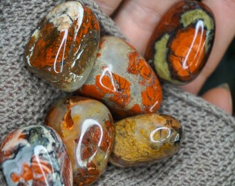 Red Silver Leaf Jasper Tumble
