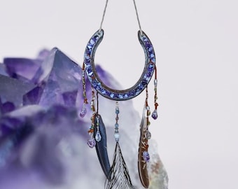 PREORDER - Handmade - Recycled Horse Shoe - Crystal - Wire Wrapped - Spirit Energy DreamCatcher