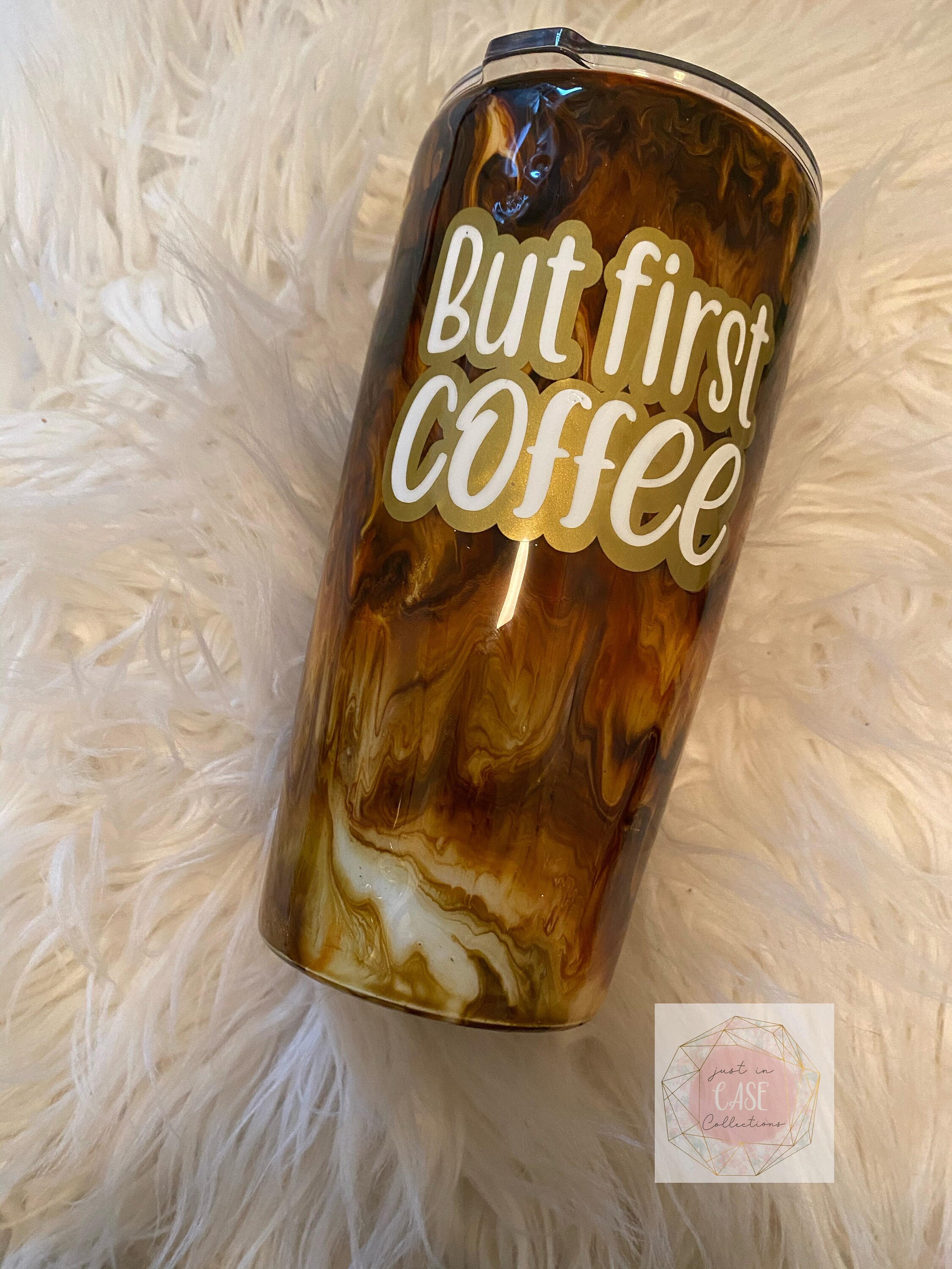 But first coffee swirl tumbler 20/30oz straw tumbler free Etsy