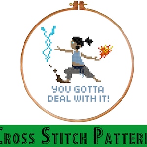 Baby Korra Kreuzstichmuster inspiriert von The Legend of Korra