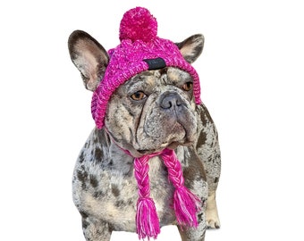 Fabulous Fido Bouledogue Français, Anglais Chapeau mignon au crochet pour chiens de petites et moyennes races / Vêtements Frenchies