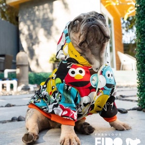 Fabulous Fido French Bulldog Small dinosaur Hooded Warm Clothes, Thickened Winter Dog Hoodie, Stylish Pet Hoodie, Pet Lover Gift