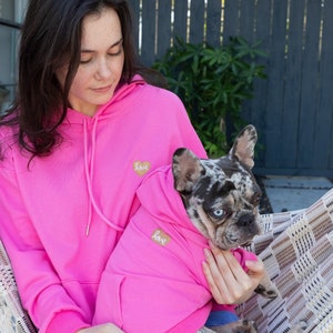 MATCHING PET OWNER Set, Matching Hoodies Set, Stylish and Comfy 100% Cotton Love Hoodies For Dog & Owner