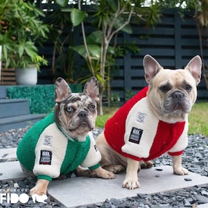 Fabulous Fido Fashion French Bulldogs Clothes, Thickened Warm Winter Dog Coat, Cute Bulldog Clothing for Small & Large dogs