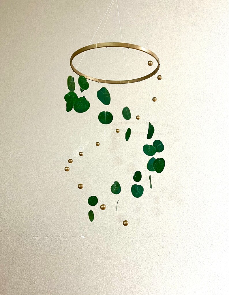 Gold Eucalyptus Mobile Eucalyptus Baby Mobile Plant Mobile Etsy