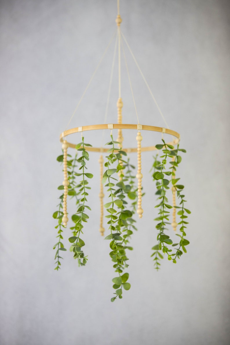 Eucalyptus Mobile Greenery Mobile Leaf Mobile Baby Crib Etsy