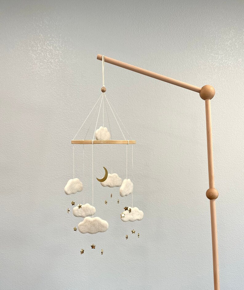 Stars Cloud Mobile Felt Cloud Mobile Gender Neutral Mobile Etsy