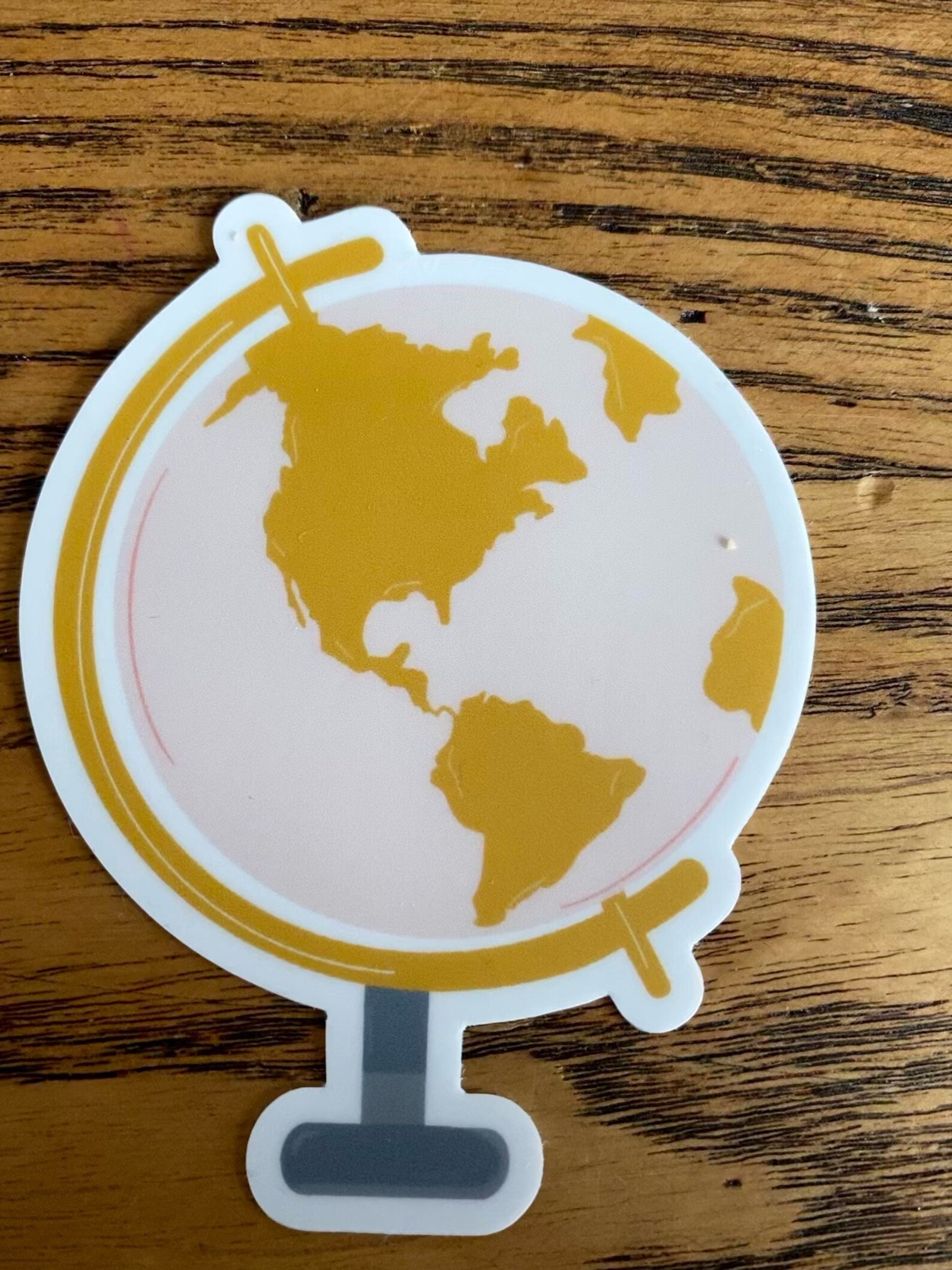 Rose Gold Globe Sticker Removable Vinyl Sticker Waterproof Etsy