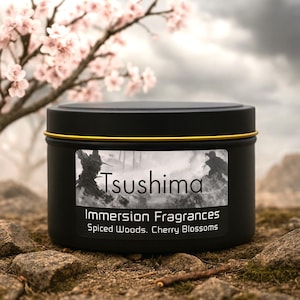 Tsushima - Bougie inspirée d'un jeu vidéo