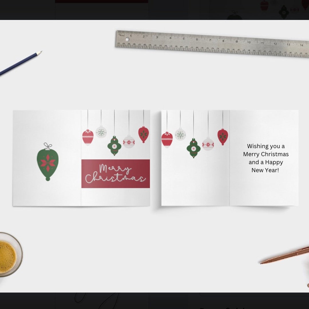 Printable DIY Christmas Cards - Etsy