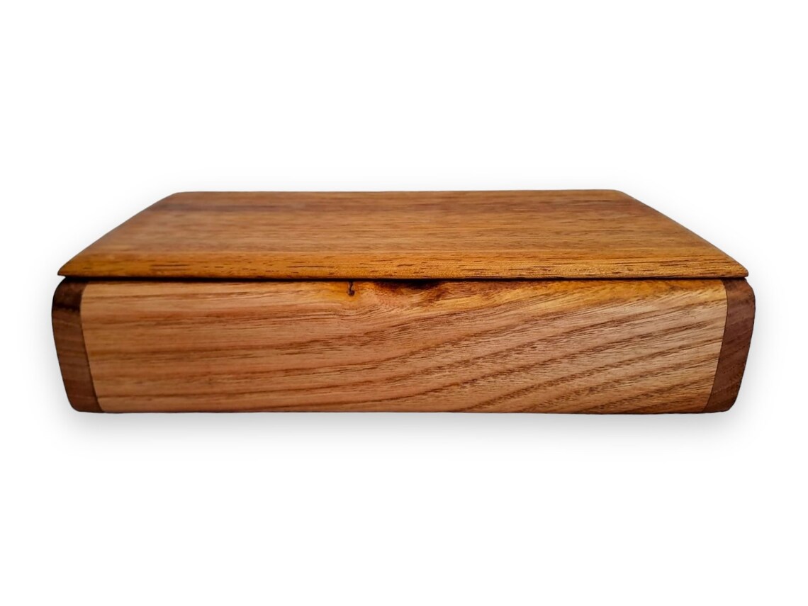Handmade Chestnut Accessory Box With Reclaimed Wood Lid Unique and ...