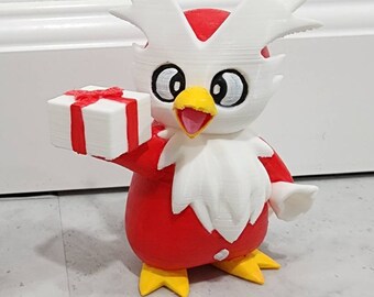 3D Printed Deliberd Pokemon Christmas Figure