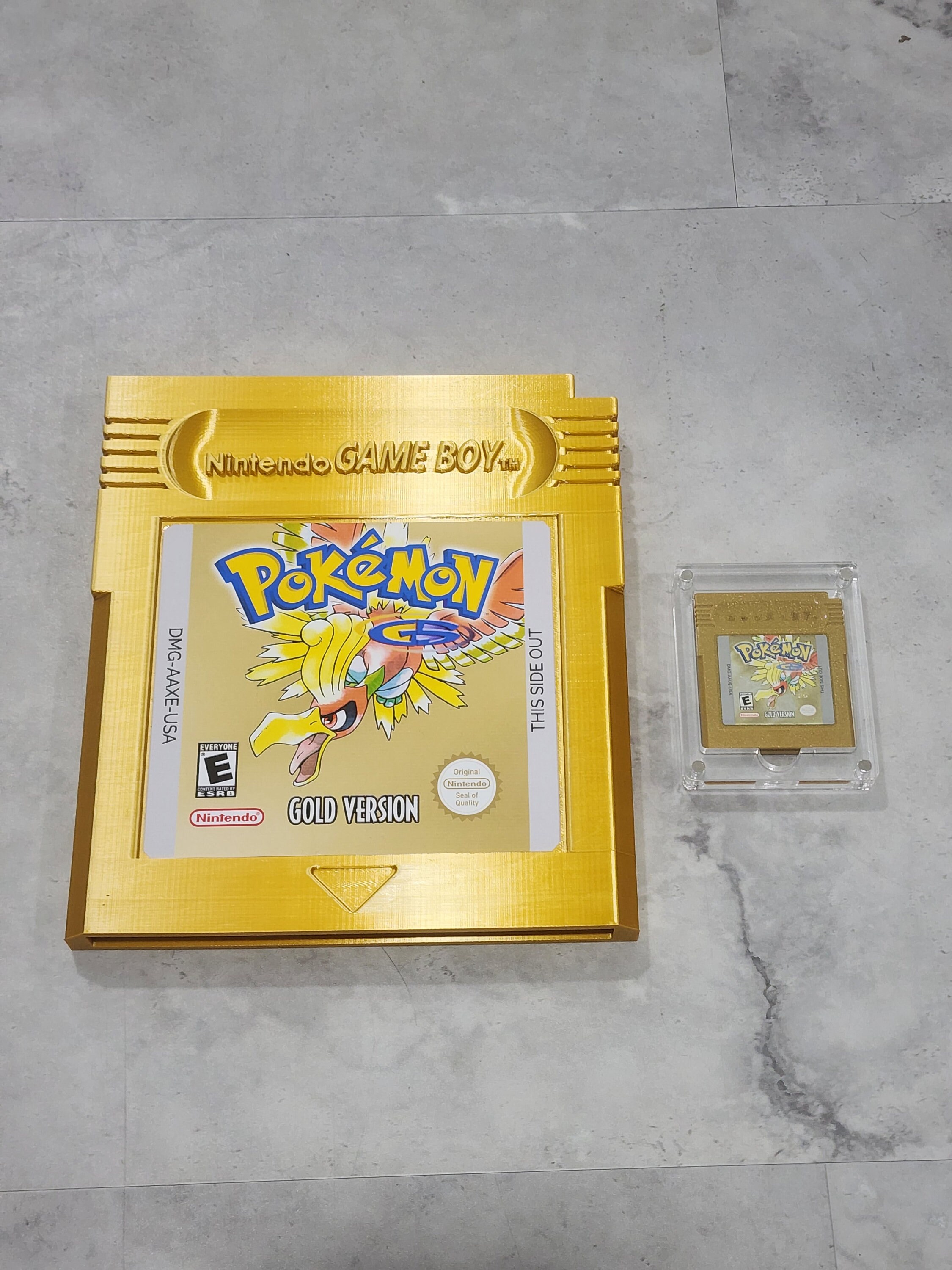 ポケモン　平成レトロ　3D カード 3D Printed Gameboy-inspired Pokemon Silver Gold Crystal 2nd
