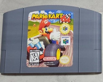 Nintendo 64 N64-inspired Mario Kart XL Giant Game Cartridge Retro Video Game Wall Art Home Decor