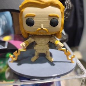 3D Printed Custom Funko Pop Naked Nude Thor-inspired Pixelated Figure