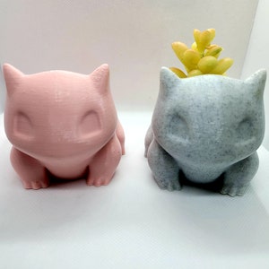 Cute Grass Monster Planter 3D Printed