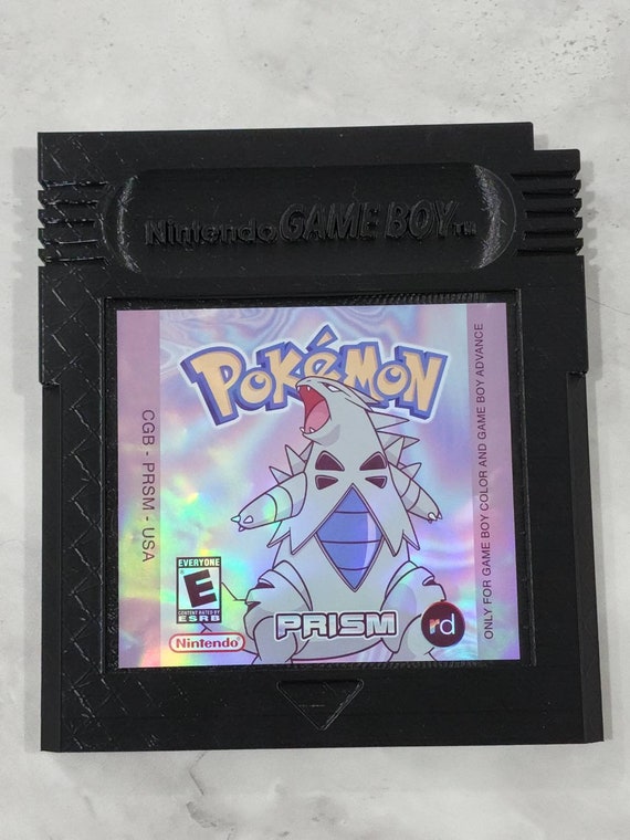 3D Printed Gameboy-inspired Pokemon Prism Custom Label Giant XL Cartridge  Wall Art Display Retro Gaming