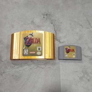 Nintendo 64 N64-inspired Legend of Zelda Ocarina of Time Majora&#39;s Mask XL Giant Game Cartridge Retro Video Game Wall Art Home Decor