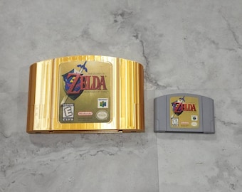 Nintendo 64 N64-inspired Legend of Zelda Ocarina of Time Majora's Mask XL Giant Game Cartridge Retro Video Game Wall Art Home Decor