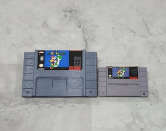 3D Printed Video Game Super Nintendo SNES-inspired Super Mario World XL Giant Wall Art Cartridge Retro Video Gaming